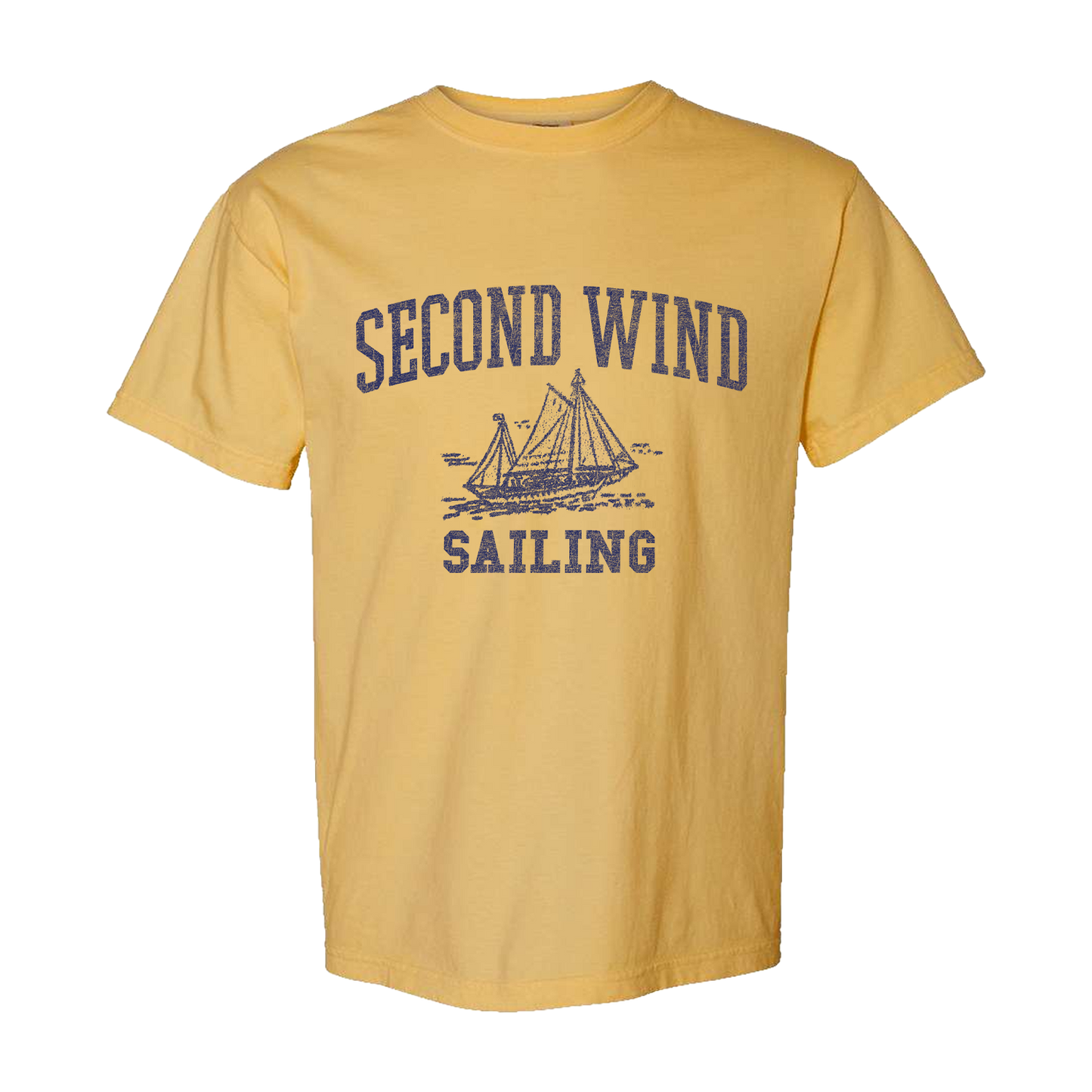 Second Wind Sailing Yellow Tee