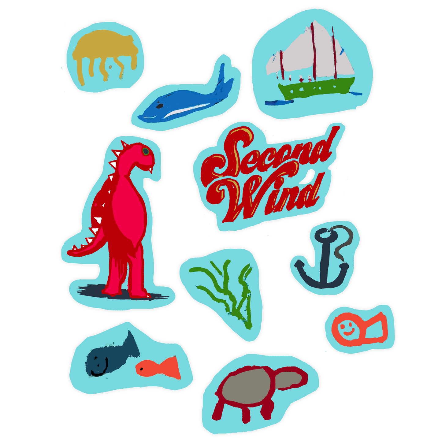 Logo Water Bottle & Sticker Bundle