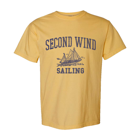 Second Wind Sailing Yellow Tee